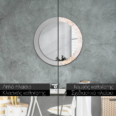 Dekorativ rund spegel Shabby mosaik