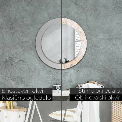 Dekorativ rund spegel Shabby mosaik