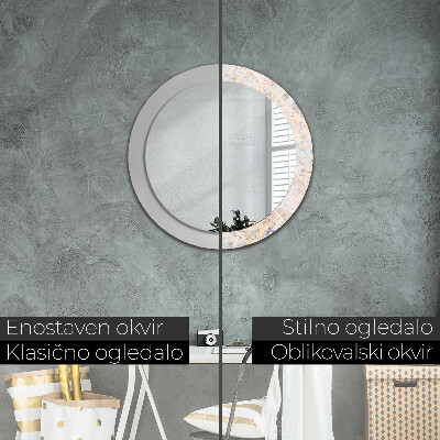 Dekorativ rund spegel Shabby mosaik