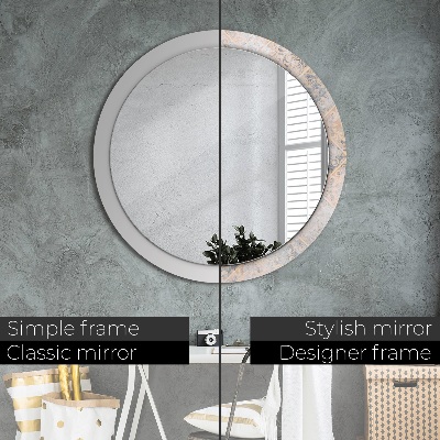 Dekorativ rund spegel Shabby mosaik