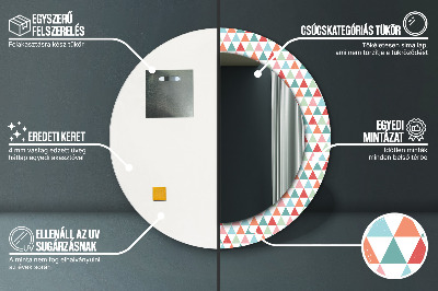 Dekorativ rund spegel Geometriskt mönster