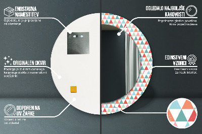 Dekorativ rund spegel Geometriskt mönster
