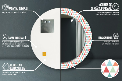 Dekorativ rund spegel Geometriskt mönster