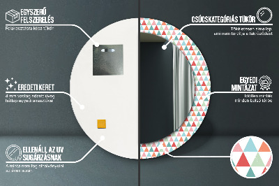 Dekorativ rund spegel Geometriskt mönster
