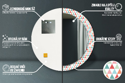 Dekorativ rund spegel Geometriskt mönster