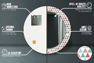 Dekorativ rund spegel Geometriskt mönster