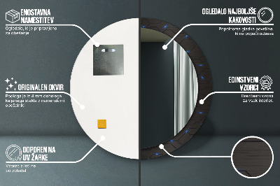 Dekorativ rund spegel Futuristisk abstrakt