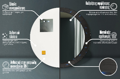 Dekorativ rund spegel Futuristisk abstrakt