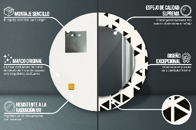 Dekorativ rund spegel Abstrakt geometrisk