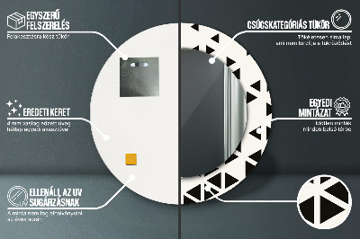 Dekorativ rund spegel Abstrakt geometrisk
