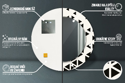 Dekorativ rund spegel Abstrakt geometrisk