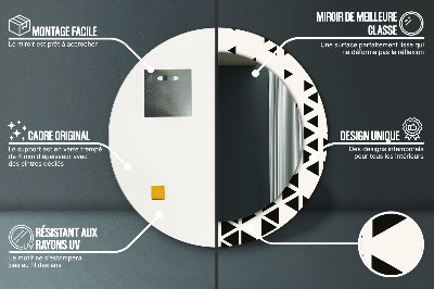 Dekorativ rund spegel Abstrakt geometrisk