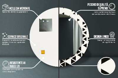 Dekorativ rund spegel Abstrakt geometrisk