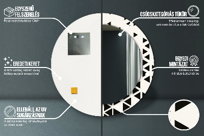 Dekorativ rund spegel Abstrakt geometrisk
