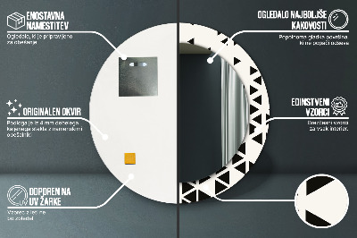 Dekorativ rund spegel Abstrakt geometrisk