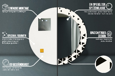 Dekorativ rund spegel Abstrakt geometrisk