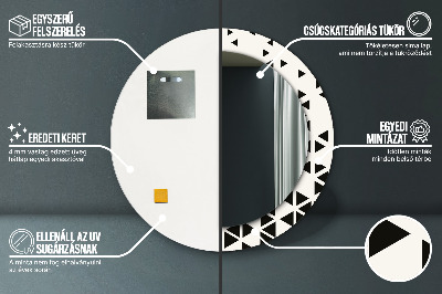 Dekorativ rund spegel Abstrakt geometrisk