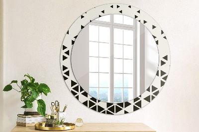 Dekorativ rund spegel Abstrakt geometrisk