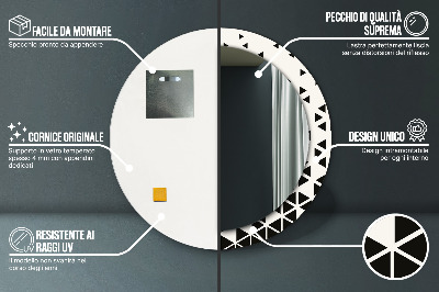 Dekorativ rund spegel Abstrakt geometrisk