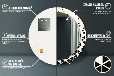 Dekorativ rund spegel Abstrakt geometrisk