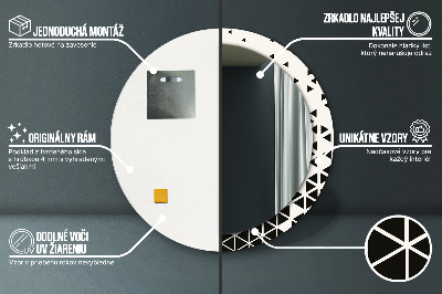 Dekorativ rund spegel Abstrakt geometrisk