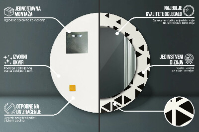 Dekorativ rund spegel Abstrakt geometrisk