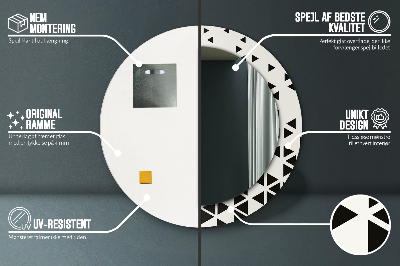 Dekorativ rund spegel Abstrakt geometrisk