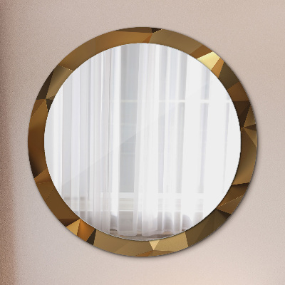 Dekorativ rund spegel Guld abstraktion