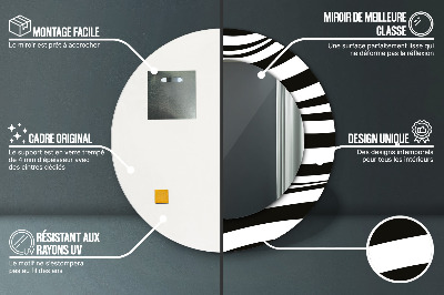 Dekorativ rund spegel Abstrakt våg