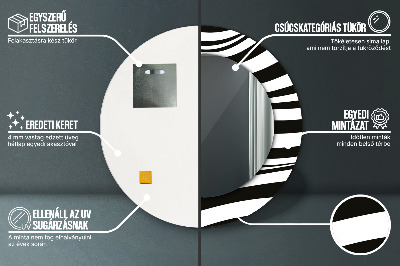 Dekorativ rund spegel Abstrakt våg