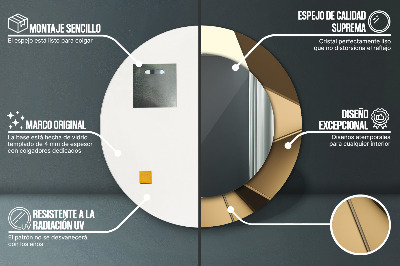 Rund spegel med tryck Modern abstraktion
