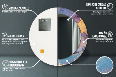 Dekorativ rund spegel Marmor sten