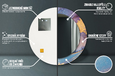 Dekorativ rund spegel Marmor sten