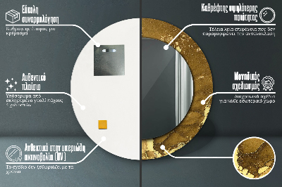 Dekorativ rund spegel Metalliska virvlar