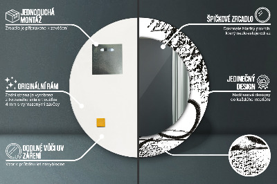 Dekorativ rund spegel Graffiti mönster
