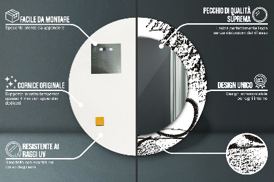 Dekorativ rund spegel Graffiti mönster