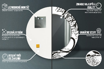 Dekorativ rund spegel Graffiti mönster