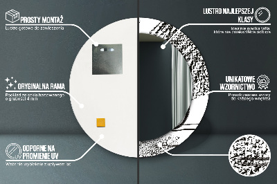 Dekorativ rund spegel Graffiti mönster
