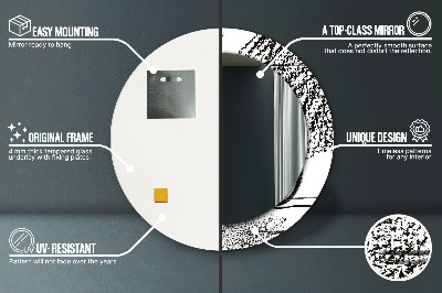 Dekorativ rund spegel Graffiti mönster