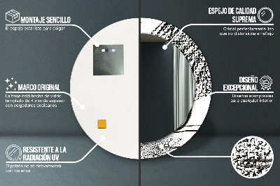 Dekorativ rund spegel Graffiti mönster