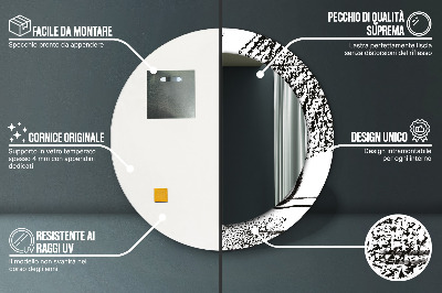Dekorativ rund spegel Graffiti mönster