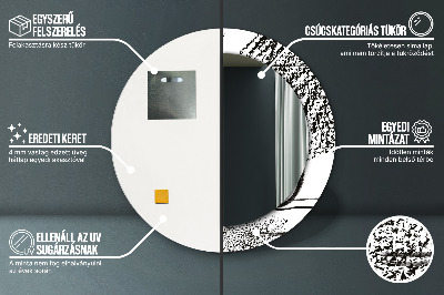 Dekorativ rund spegel Graffiti mönster