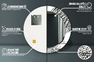 Dekorativ rund spegel Graffiti mönster