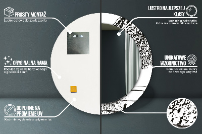 Dekorativ rund spegel Graffiti mönster