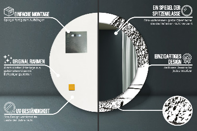 Dekorativ rund spegel Graffiti mönster