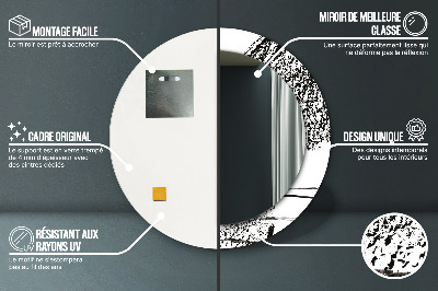 Dekorativ rund spegel Graffiti mönster