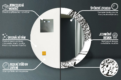 Dekorativ rund spegel Graffiti mönster