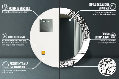 Dekorativ rund spegel Graffiti mönster