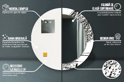Dekorativ rund spegel Graffiti mönster