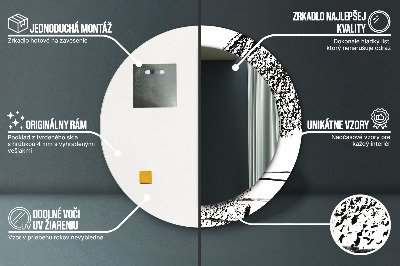 Dekorativ rund spegel Graffiti mönster